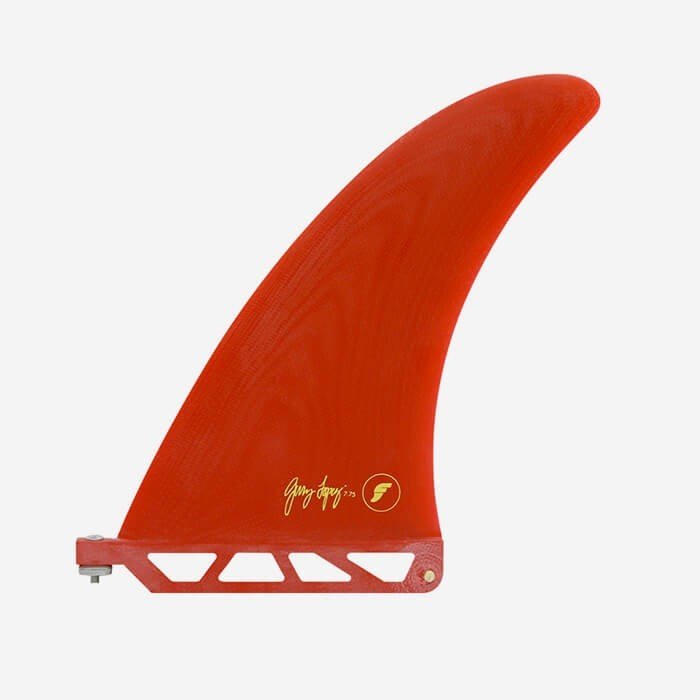 Futures, longboard - fin - gerry - fiberglass - solid - red - transparent - red - 775 - futures, Pinne, longboard - fin - gerry - fiberglass - solid - red - transparent - red - 775 - futures