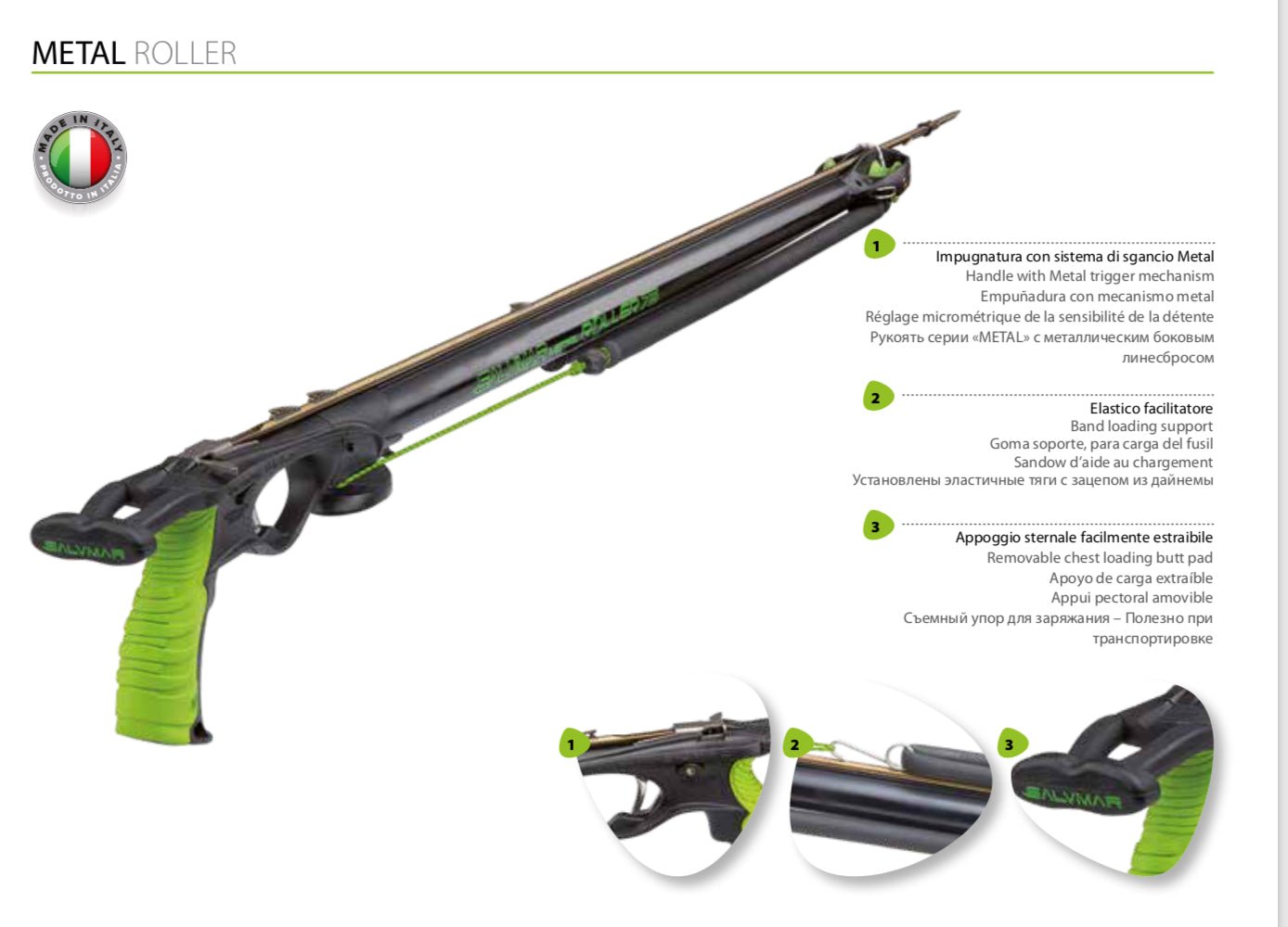salvimar, FUCILE METAL ROLLER, arbalete, FUCILE METAL ROLLER