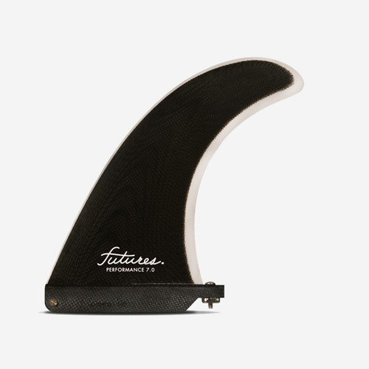 Longboard fin - Performance Fiberglass solid Black / Grey 7, FUTURES.