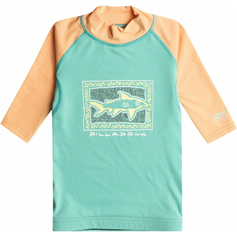 BILLABONG licra a maniche corte Sharky UV50 per bambini