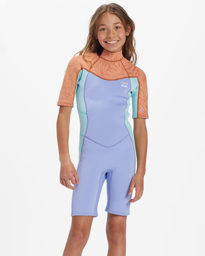 Billabong, 2mm Foil - Muta estiva a maniche corte con zip posteriore da Bambini 4 - 16, mute, 2mm Foil - Muta estiva a maniche corte con zip posteriore da Bambini 4 - 16