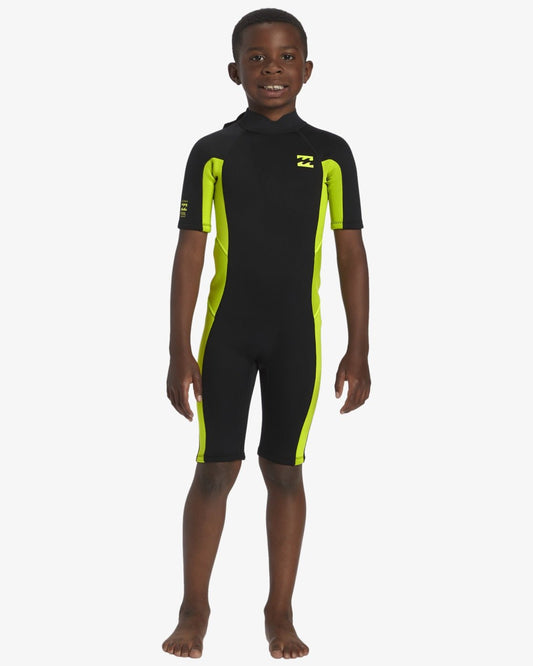 Billabong, 2mm Toddler Foil - Muta estiva a maniche corte con zip posteriore, mute, 2mm Toddler Foil - Muta estiva a maniche corte con zip posteriore