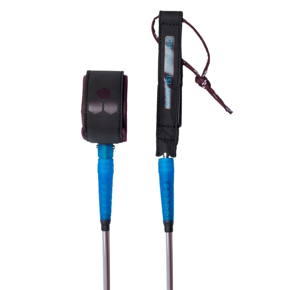 LEASH CHANNEL ISLANDS ROUND EVERYDAY 6' ROUND EVERYDAY LEASH MERLOT OCEAN 6' X 1/4''