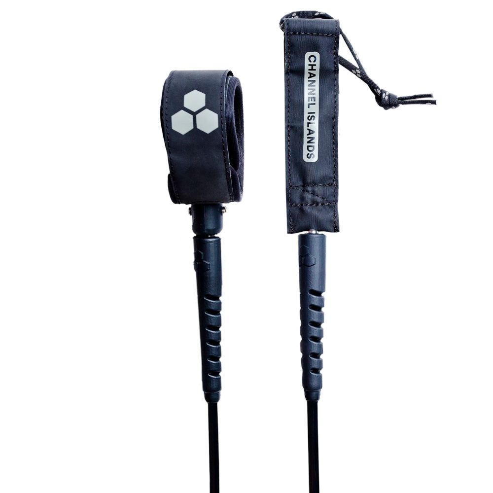 LEASH CHANNEL ISLANDS ROUND CALF LONGBOARD 9' ROUND LONGBOARD LEASH CALF BLACK 9' X 1/4''