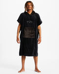 mens hooded BLK poncho