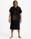 mens hooded BLK poncho