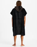 mens hooded BLK poncho