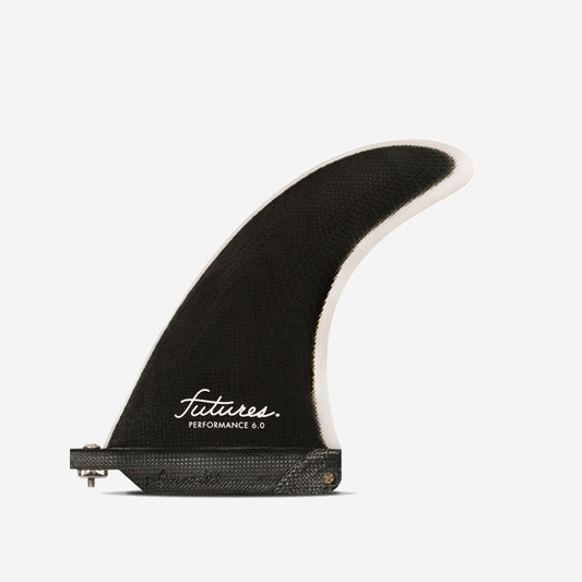 Longboard fin - Performance Fiberglass solid Black / Grey 6, FUTURES.