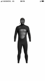 5,4 Axis hooded full Wetsuit Black