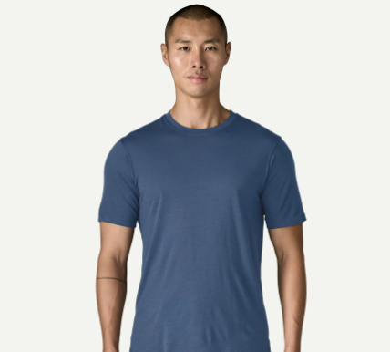 Patagonia Men's Capilene® Cool Merino Blend Shirt - Clement Blue