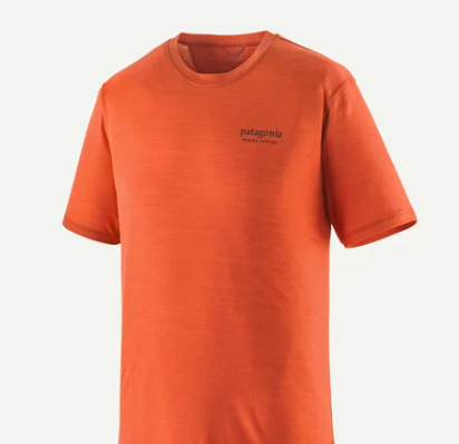Patagonia Men's Capilene® Cool Merino Blend Graphic Shirt - Heritage Header: Coal Orange
