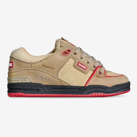 Globe FUSION - Khaki / Red