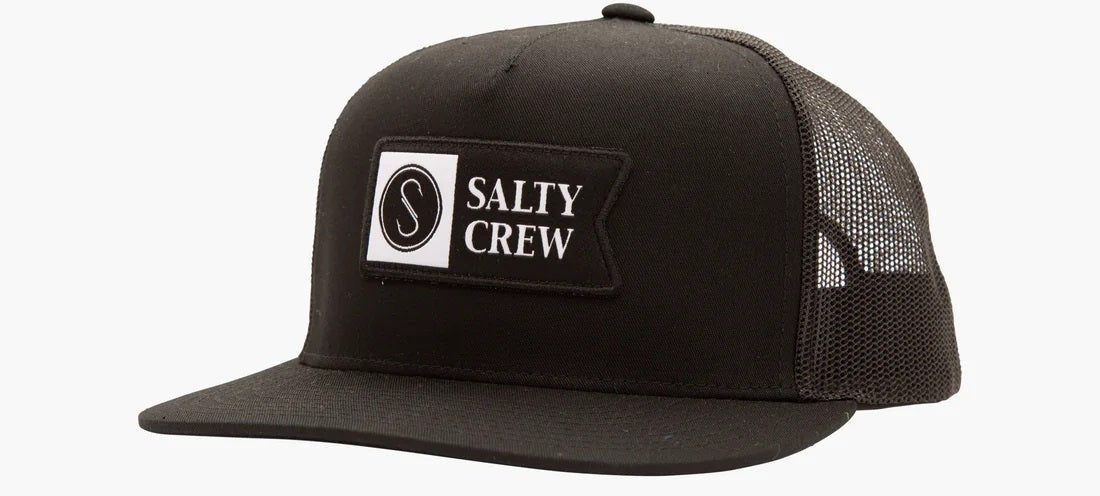 Salty Crew, Alpha Twill Black Trucker, cappelli, Alpha Twill Black Trucker