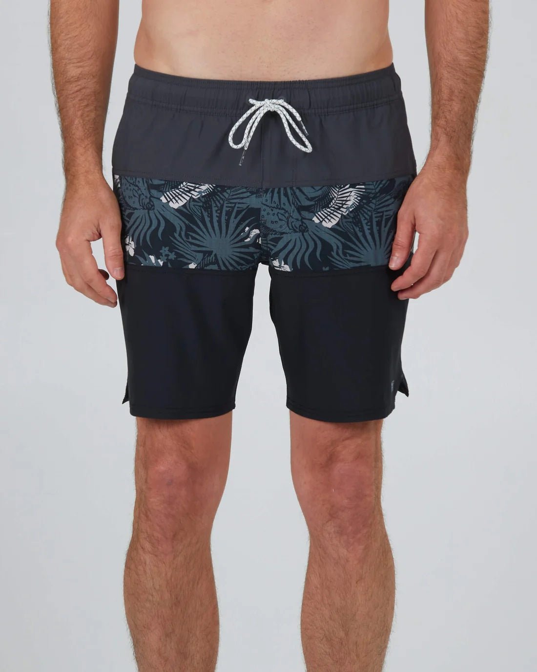 Salty Crew, Beacons 2 Elastic Boardshort - Charcoal, Costumi, Beacons 2 Elastic Boardshort - Charcoal