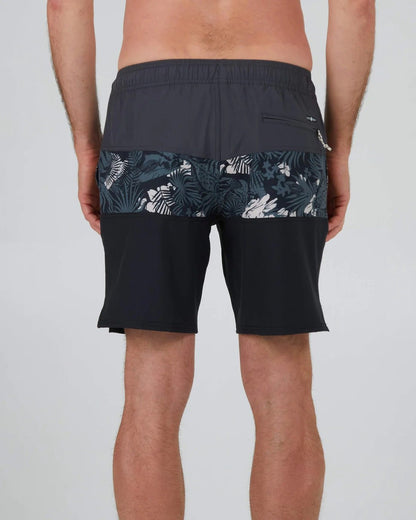 Salty Crew, Beacons 2 Elastic Boardshort - Charcoal, Costumi, Beacons 2 Elastic Boardshort - Charcoal