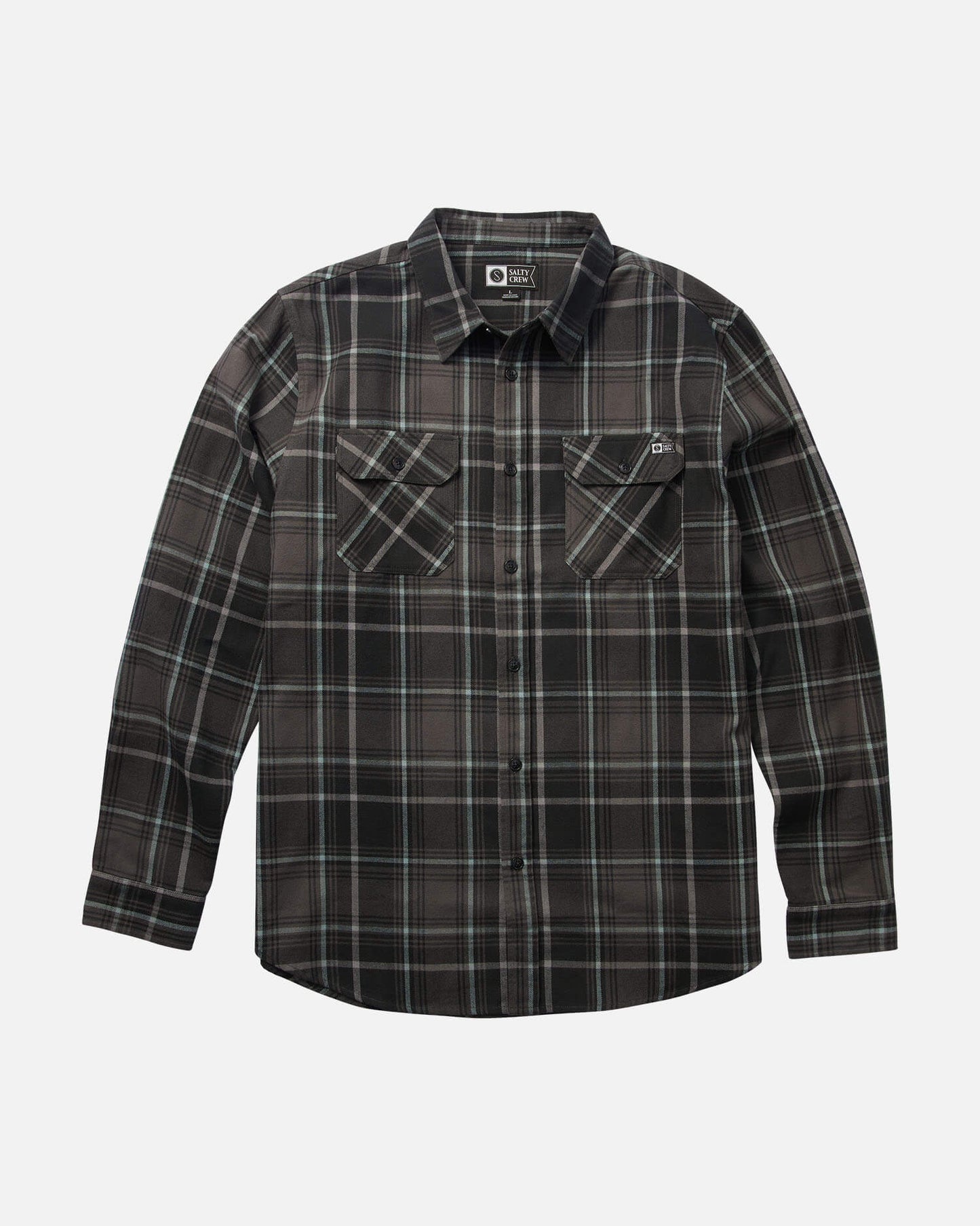 SALTY CREW, Daybreak L/S Flannel - Black, camicie, Daybreak L/S Flannel - Black