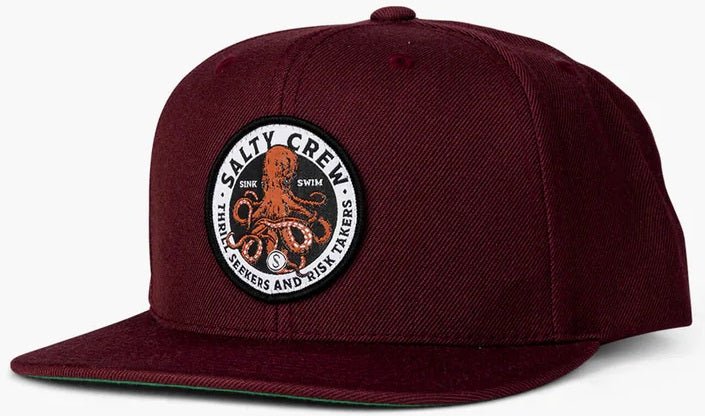 Salty crew, Deep Reach 6 Panel - Burgundy, cappelli, Deep Reach 6 Panel - Burgundy