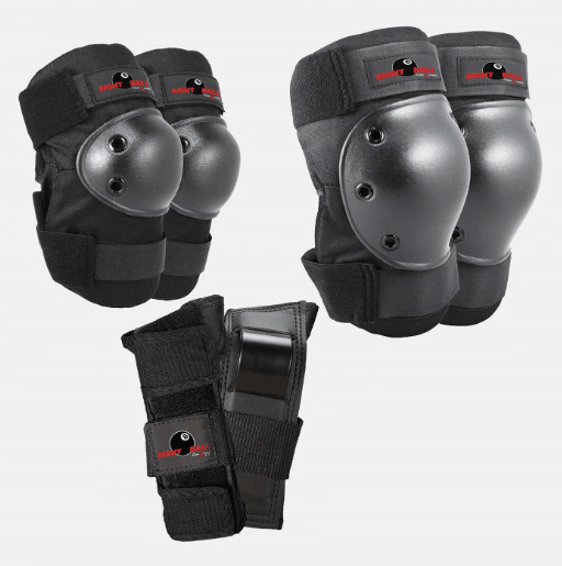 Radical Trick, Eight Ball Pads (UK) 3PK Pad Set Black S/M ADULT, Skate completi, Eight Ball Pads (UK) 3PK Pad Set Black S/M ADULT