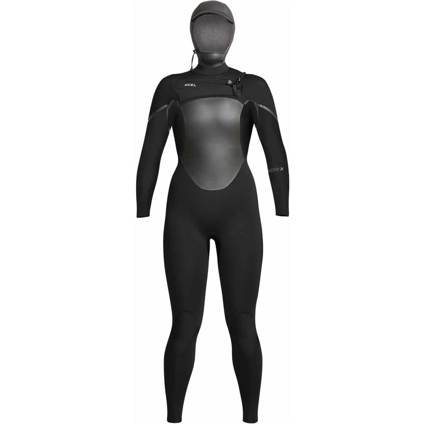 Xcel, excel Axis 5/4mm woman Chest Zip Hood, Mute, excel Axis 5/4mm woman Chest Zip Hood