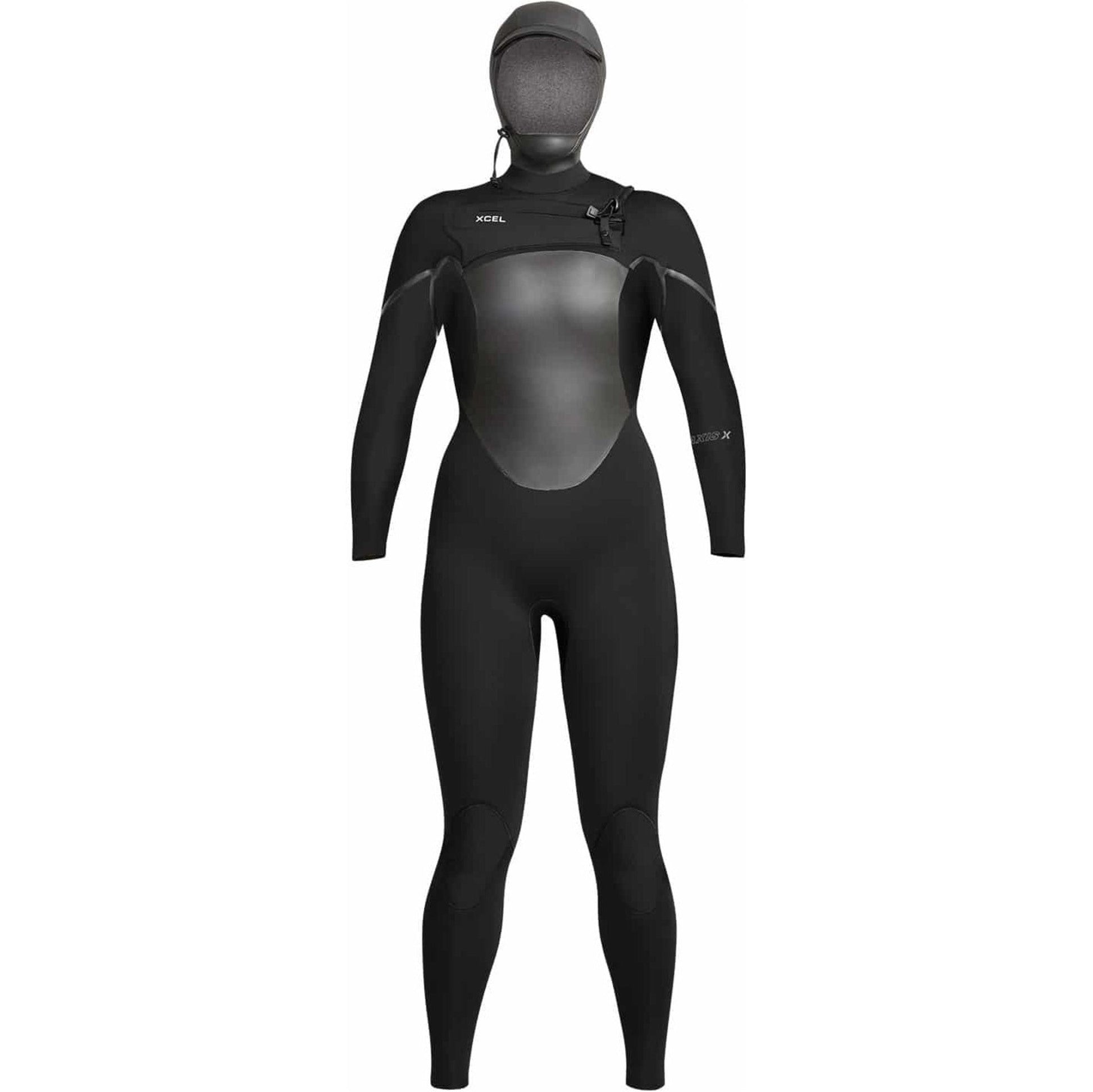 Xcel, excel Axis 5/4mm woman Chest Zip Hood, Mute, excel Axis 5/4mm woman Chest Zip Hood
