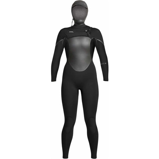 Xcel, excel Axis 5/4mm woman Chest Zip Hood, Mute, excel Axis 5/4mm woman Chest Zip Hood