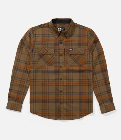 SALTY CREW, Fathom Ls Tech Flannel - Dark Brown, camicie, Fathom Ls Tech Flannel - Dark Brown