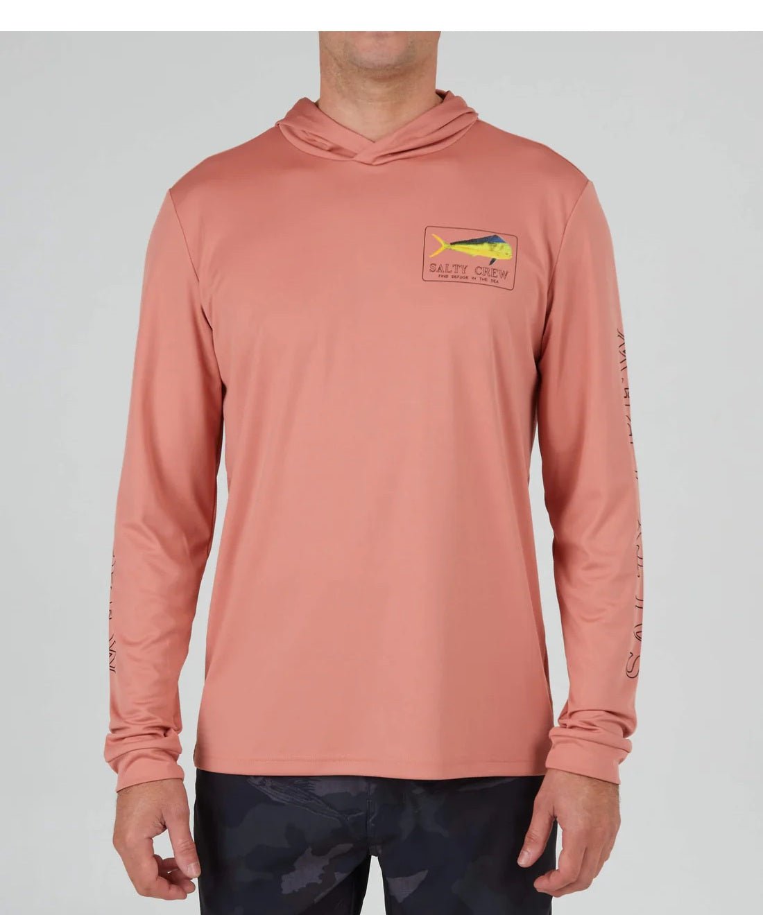 SALTY CREW, Golden Mahi Hood Sunshirt - Coral, felpe, Golden Mahi Hood Sunshirt - Coral
