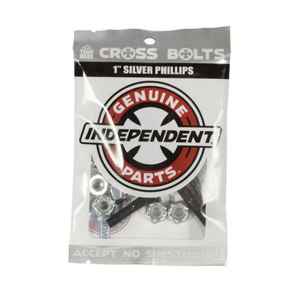 Indipendent, Independent - Genuine Parts Phillips Hardware 1 in Black/Silver, Truck, Independent - Genuine Parts Phillips Hardware 1 in Black/Silver