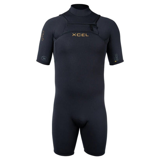 Xcel, Men's Comp + Short Sleeve Spring Wetsuit 2/1.5mm, mute, Men's Comp + Short Sleeve Spring Wetsuit 2/1.5mm