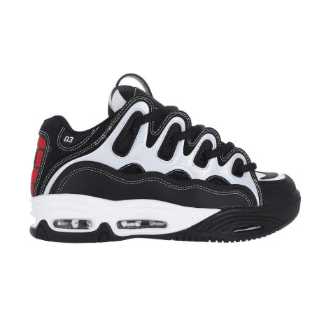Osiris, Osiris D3 2001 - Black / White / Red, Scarpe, Osiris D3 2001 - Black / White / Red