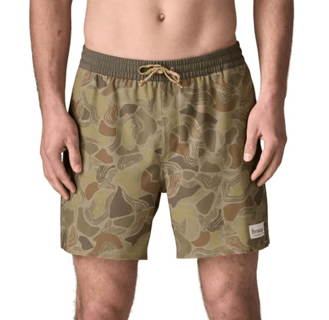 Patagonia, Patagonia Men's Hydropeak Volley Shorts - 16" - COASTAL EDGE: WEATHERED STONE, Costumi, Patagonia Men's Hydropeak Volley Shorts - 16" - COASTAL EDGE: WEATHERED STONE