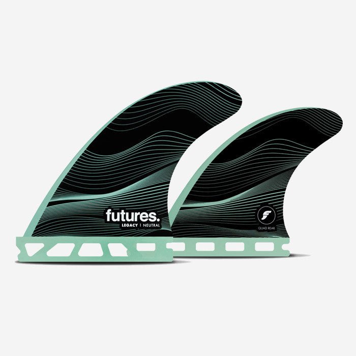 Futures, Quad fins - QF RTM Hex Green Legacy series, FUTURES., Pinne, Quad fins - QF RTM Hex Green Legacy series, FUTURES.