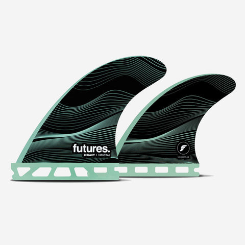 Quad fins - QF  RTM Hex Green Legacy series, FUTURES.