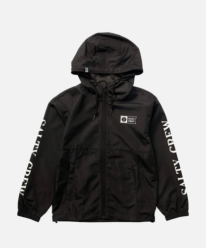 SALTY CREW, Surface Windbreaker Jacket - Black, Giubbotti, Surface Windbreaker Jacket - Black