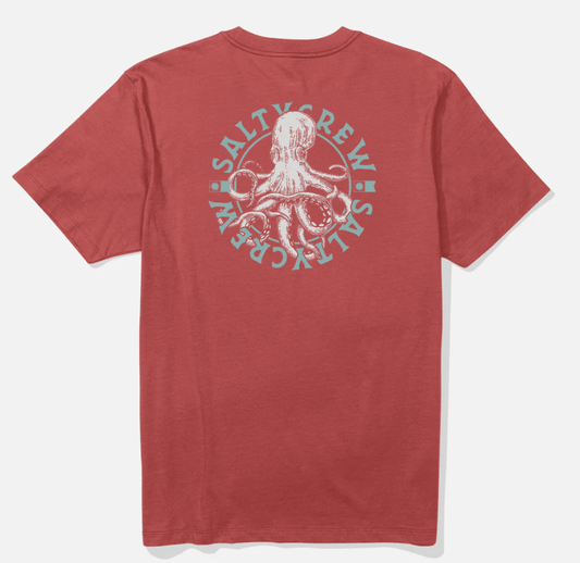 Tentacles Premium S/S Tee - Washed Red - Radical Trick