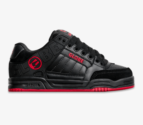 Globe, Tilt - Kids - Black/True Red - Shoes, Scarpe, Tilt - Kids - Black/True Red - Shoes