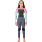 Rip Curl Omega Girls 43mm Back Zip Wetsuit Pink