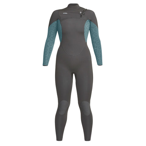 XCLE 4/3 Womens Comp Wetsuit Tinfoil Flower