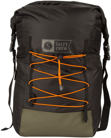 Salty Crew Thrill Seeker Roll Top Backpack - Men's Black