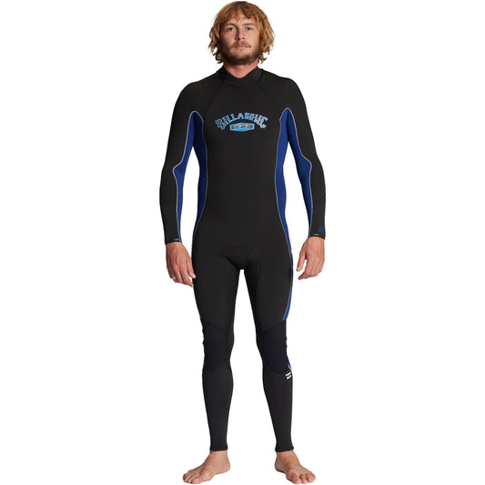 billabong, Absolute 3.2mm Flatlock Back Zip Wetsuit, mute, Absolute 3.2mm Flatlock Back Zip Wetsuit
