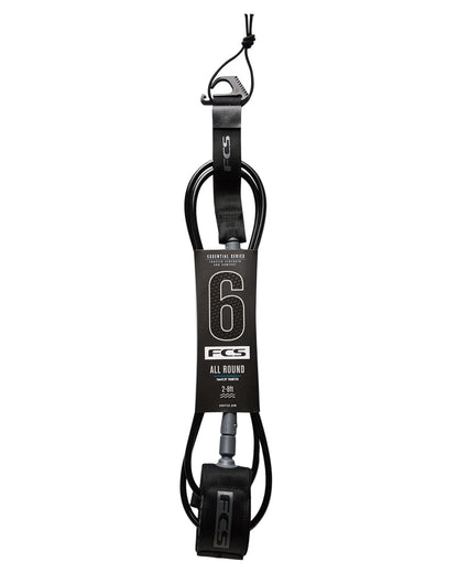 FCS, LEASH FCS 6" ALL ROUND ESSENTIAL, Leash, LEASH FCS 6" ALL ROUND ESSENTIAL