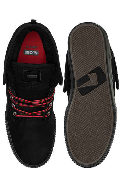 Globe, Motley Mid - Black / Red / Fur, Scarpe, Motley Mid - Black / Red / Fur