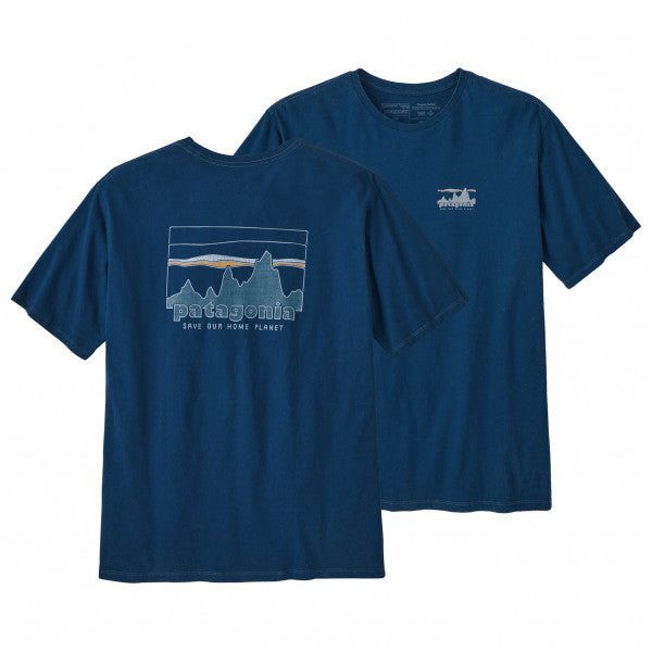 patagonia, m's 73 skyline organic lagon blu, T-Shirt, m's 73 skyline organic lagon blu