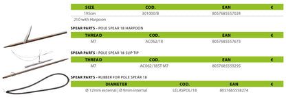 salvimar, POLE SPEAR 18 SALVIMAR, pole spear, POLE SPEAR 18 SALVIMAR