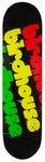 BIRDHOUSE TRIPLE STACK RASTA SKATEBOARD DECK - 8.0"
