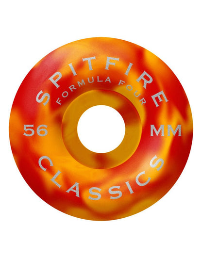 SPITFIRE, SPITFIRE FORMULA FOUR SWIRLED CLASSIC RUOTE (RED ORANGE) 56MM, Truck, SPITFIRE FORMULA FOUR SWIRLED CLASSIC RUOTE (RED ORANGE) 56MM