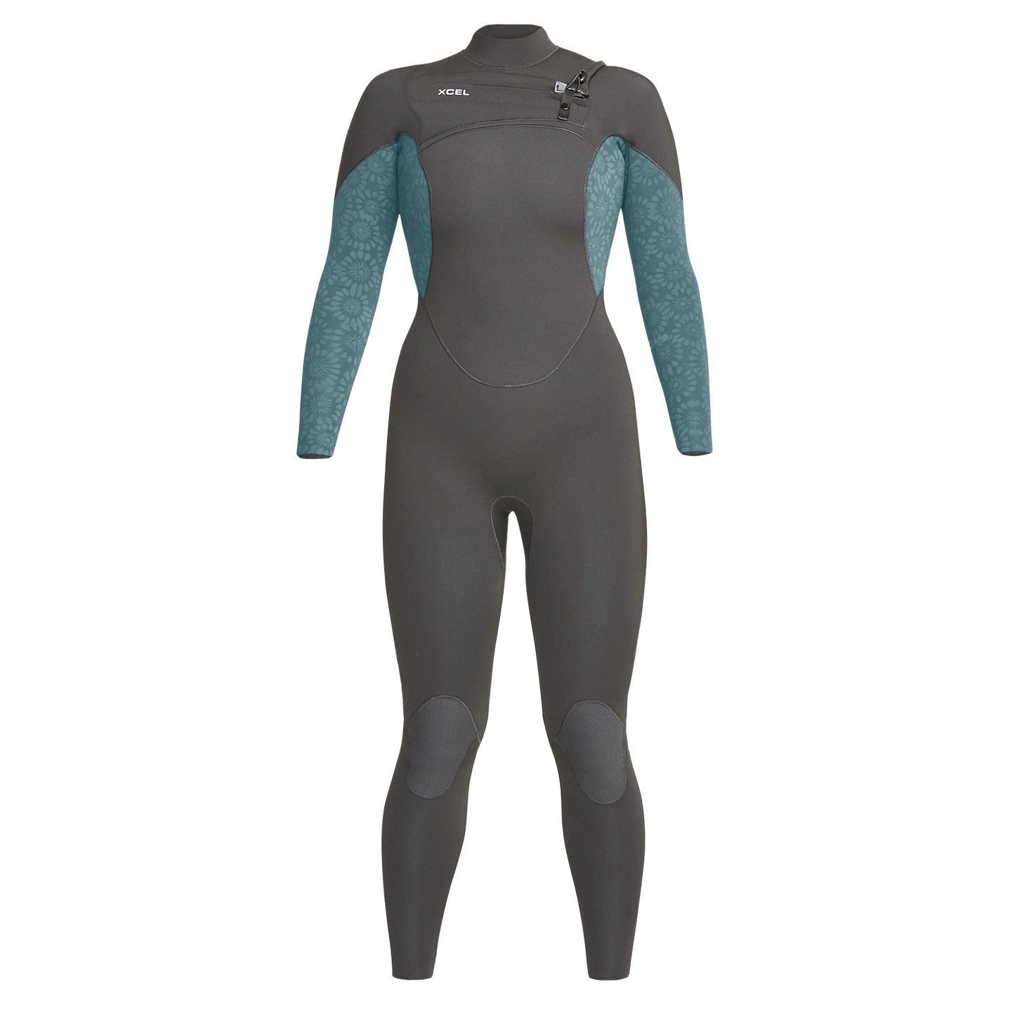 Xcel, XCLE 4/3 Womens Comp Wetsuit Tinfoil Flower, Mute, XCLE 4/3 Womens Comp Wetsuit Tinfoil Flower