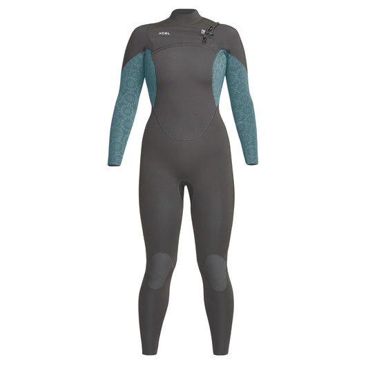Xcel, XCLE 4/3 Womens Comp Wetsuit Tinfoil Flower, Mute, XCLE 4/3 Womens Comp Wetsuit Tinfoil Flower